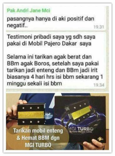 testimoni mgi turbo mobil 1