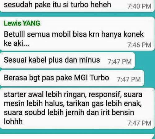 testimoni mgi turbo mobil 6